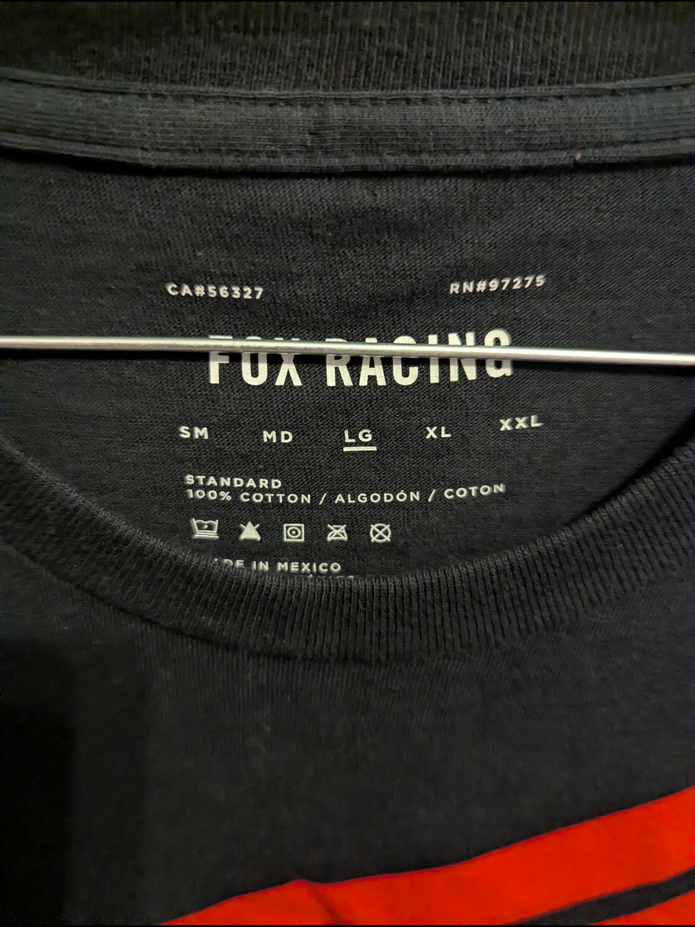 Men's Black T-Shirt with Honda Red Wing Logo - Picture 2 of 5